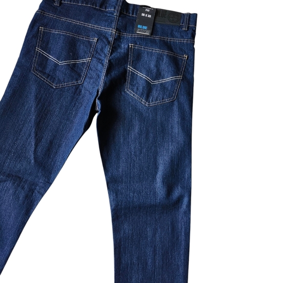 Men’s Skinny Fit Stretch Jeans 36x33 Dark Blue - Picture 7 of 9